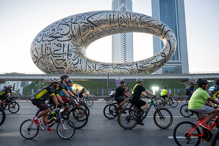 35,000 درّاج يقطعون مسافة تزيد على 546,000 كم في "تحدّي دبي للدرّاجات الهوائية"