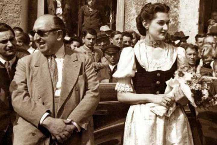 الأميرة نسل شاه مع زوجها الأمير محمد عبد المنعم-  موقع الملك فاروق الأول 