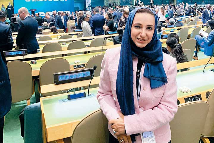 في قاعة الجمعية العامة للأمم المتحدة بمدينة نيويورك في سبتمبر 2019
