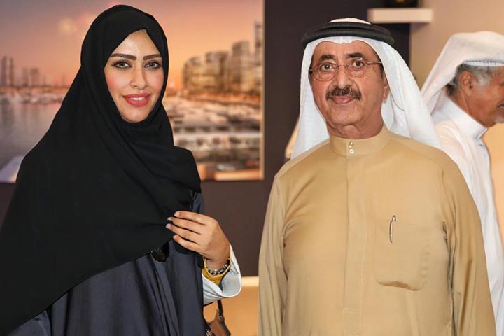 مع الشيخ حشر بن مكتوم آل مكتوم أثناء افتتاح معرض دبي الدولي لليخوت