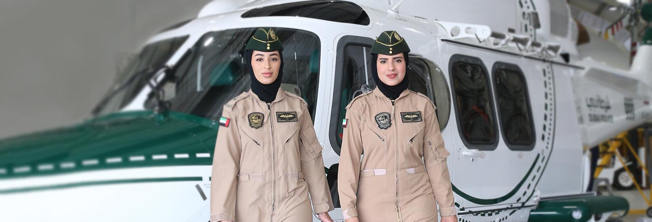 دانه المازمي ومهرة بن حماد.. أول طيارين من الكادر النسائي في شرطة دبي
