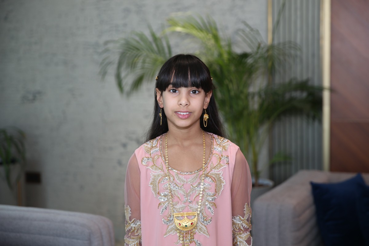 الطفلة سلامة المهيري- من أبناء عائلة غانم المهيري