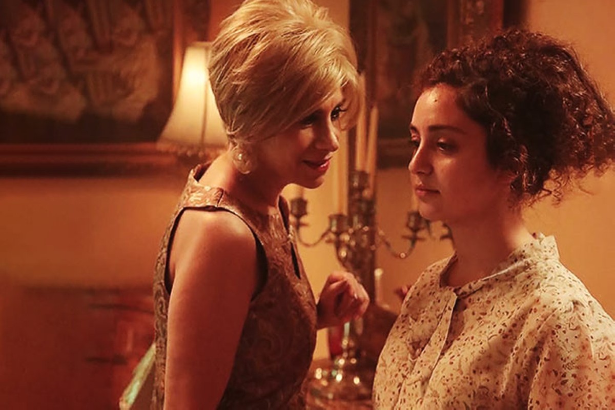 مع كارول عبود في مشهد من مسلسل 